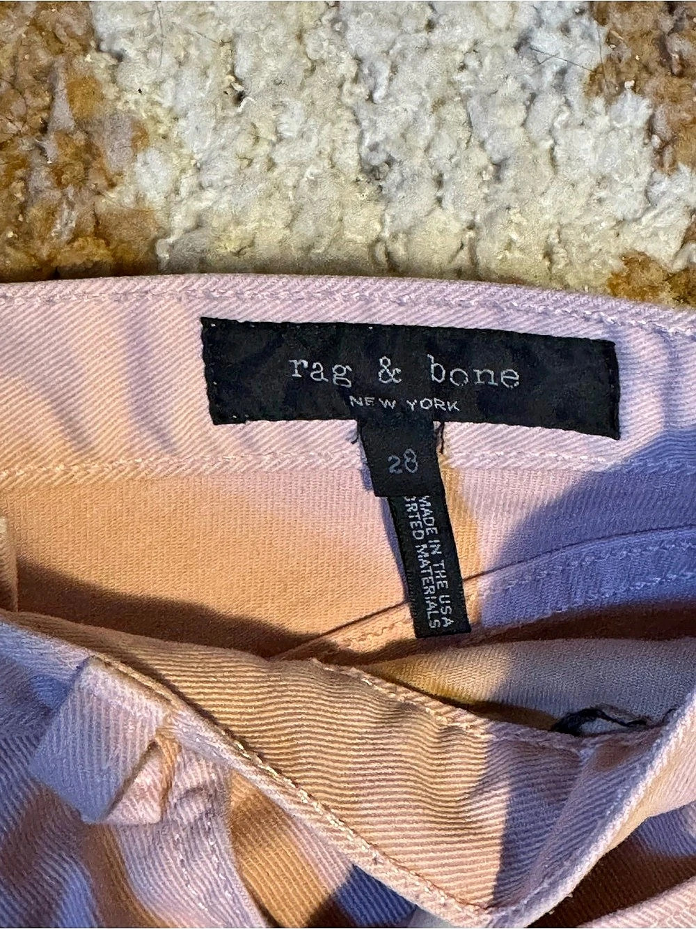 rag & bone Logan Mid-Rise Wide Leg Jeans Wide Leg Pants in Pink Waist 28 - Picture 3 of 8